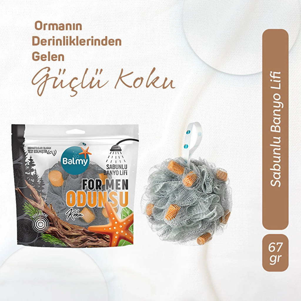 Balmy For Men Woody Soap Bath Fiber