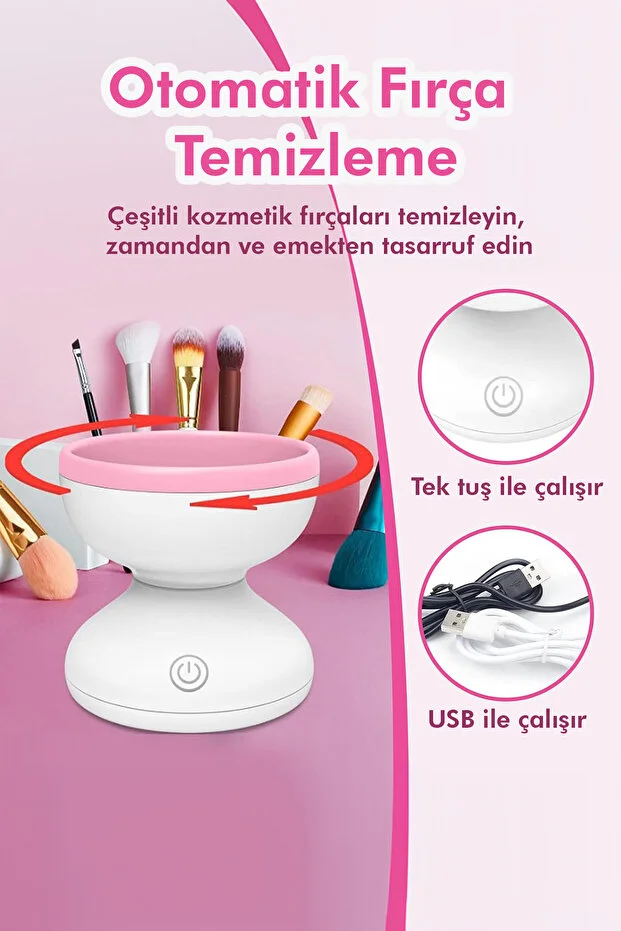 ALFAGİFT Automatic Makeup Brush Cleaner