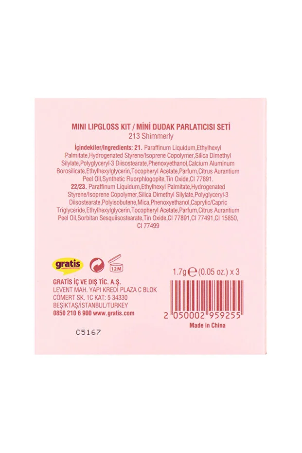 Beaulis Must Have It Mini Liquid Glossy Lipstick Set 213 Shimmerly