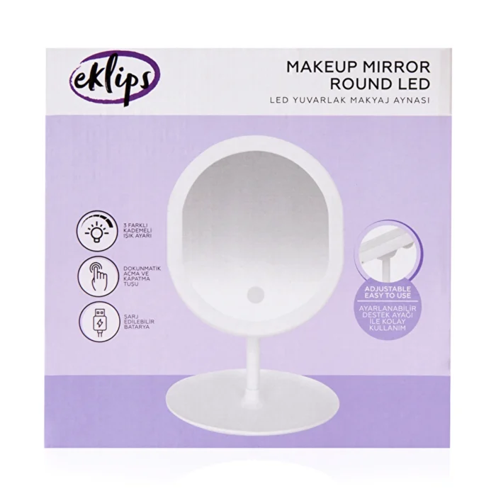 Excavations Makeup Mirror Round Led