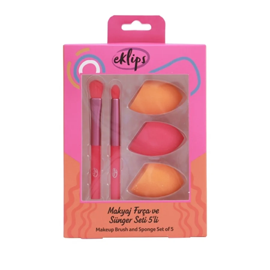 Eklips Makeup Brush and Sponge Set 5 pcs