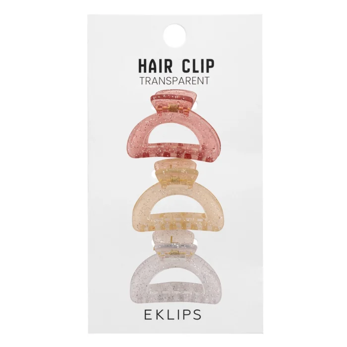Eklips 3pcs Transparent Oval Buckle Pastel