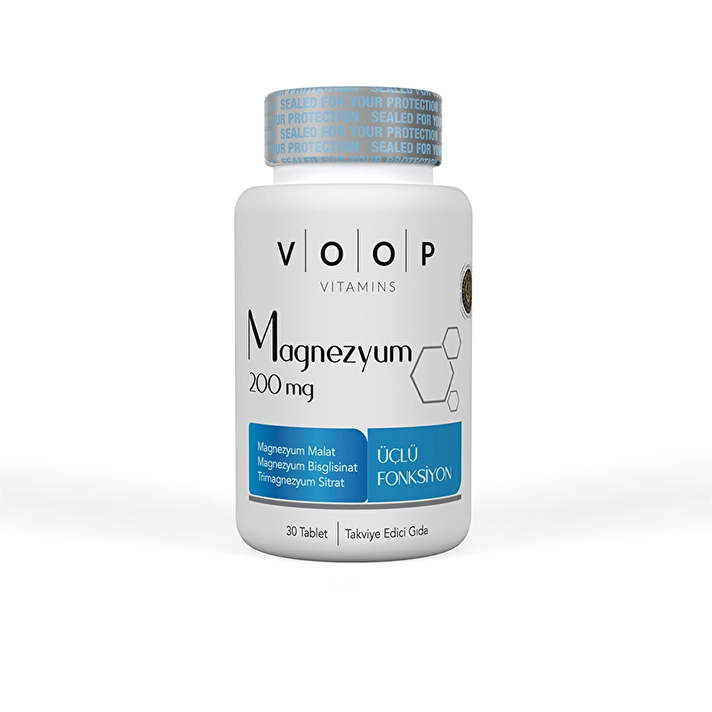 Voop Magnesium Supplement Food 30 Tablets 200mg