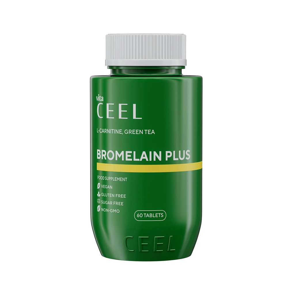 Vita Ceel Bromelain Plus, Green Tea, L-Carnitine 60 Tablets