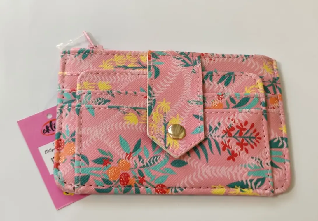 Eclipse floral card holder pink